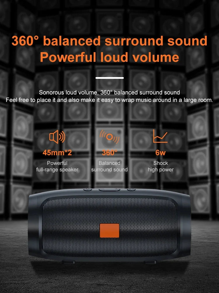 TF USB Bluetooth Portable Speaker – Dual Stereo Subwoofer, FM Radio, Voice Broadcasting