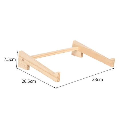 Wood Laptop Stand Lapdesk – Assembled Riser, Cooling Bracket, Reinforced Support Base