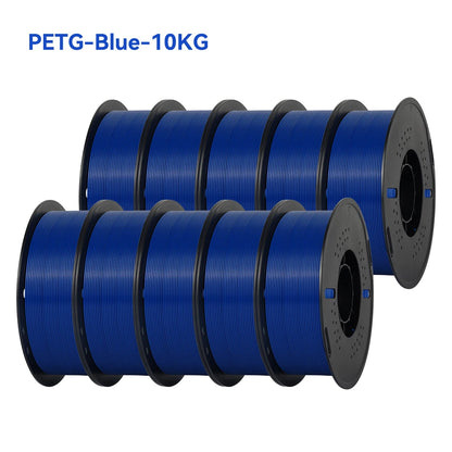KINGROON 3D Printer Filament – 10 Rolls 1.75mm PLA / PETG, 1KG Each, Mix Colors, 22LBS Total