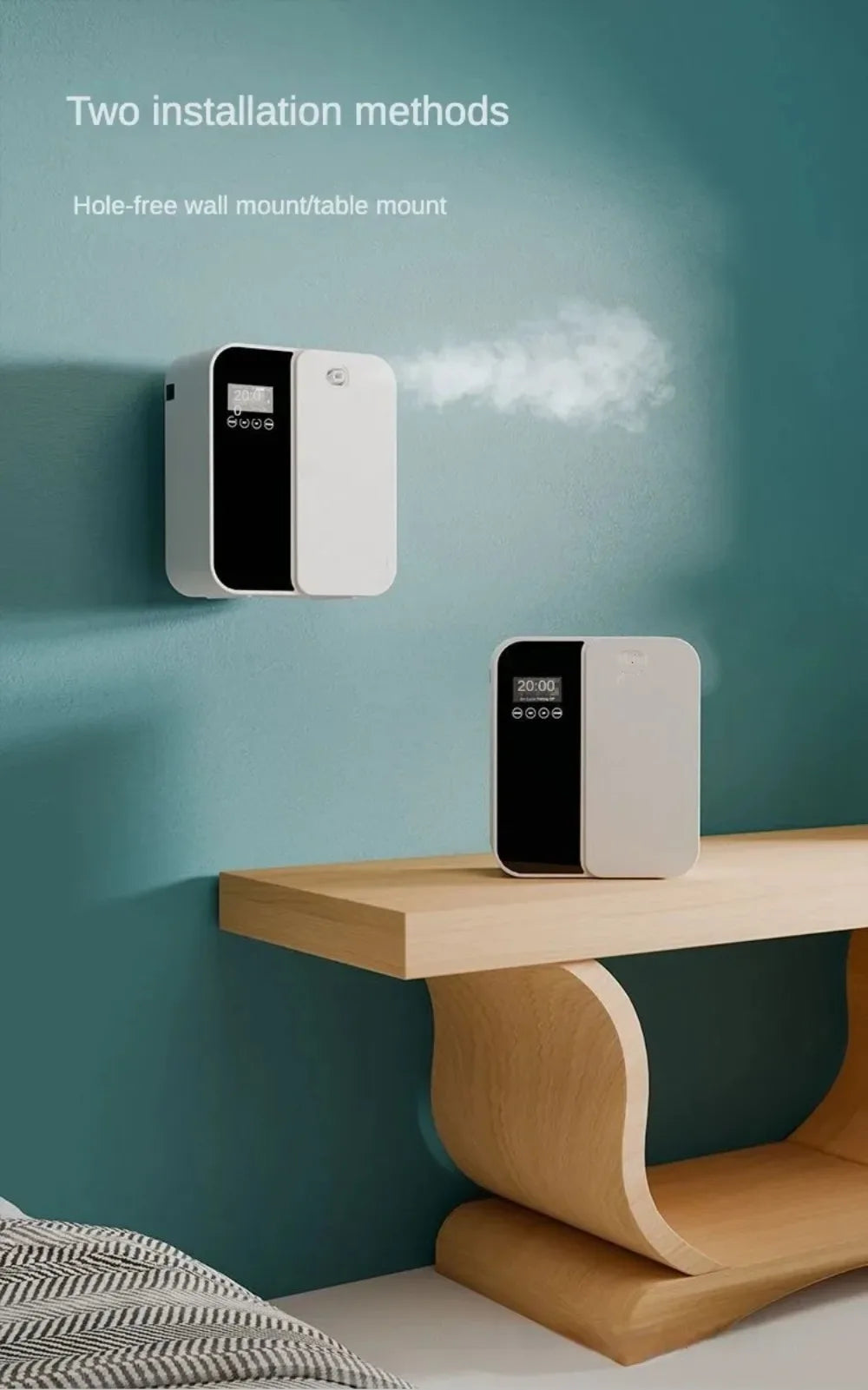 Wall Mounted Scent Diffuser 1000m³ – Bluetooth Essential Oil Fragrance Machine for Home & Hotel