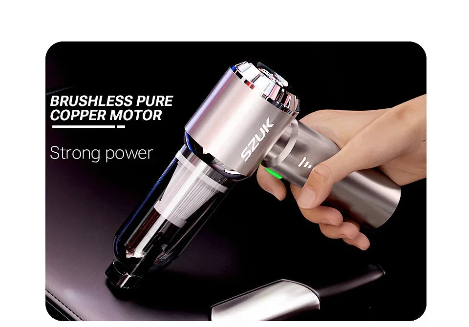 SZUK 18000Pa Mini Wireless Car Vacuum Cleaner – Powerful Portable Handheld Cleaner