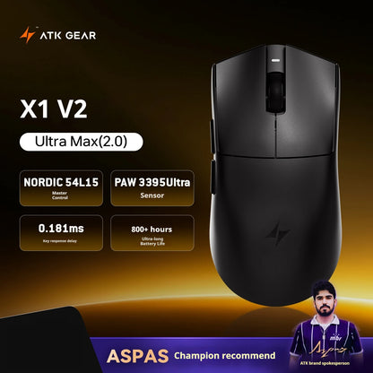 ATK X1 V2 Ultimate 2.0 Wireless Gaming Mouse – PAW3950 Sensor, 750 IPS, 54g Lightweight