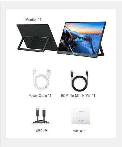 Anmite Portable Monitor 14"/16" – 1920x1200 IPS HDR10, Touch Screen, for Xbox/PS4/PS5/Switch/PC/Laptop