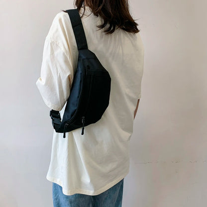 Large Nylon Fanny Pack – Crossbody Waist Bag for Sports & Travel