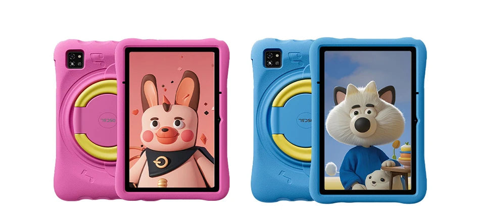 Blackview Oscal Pad 60 Kids Tablet – Android 15, 4GB+128GB, 10.1", WiFi, Blue & Pink