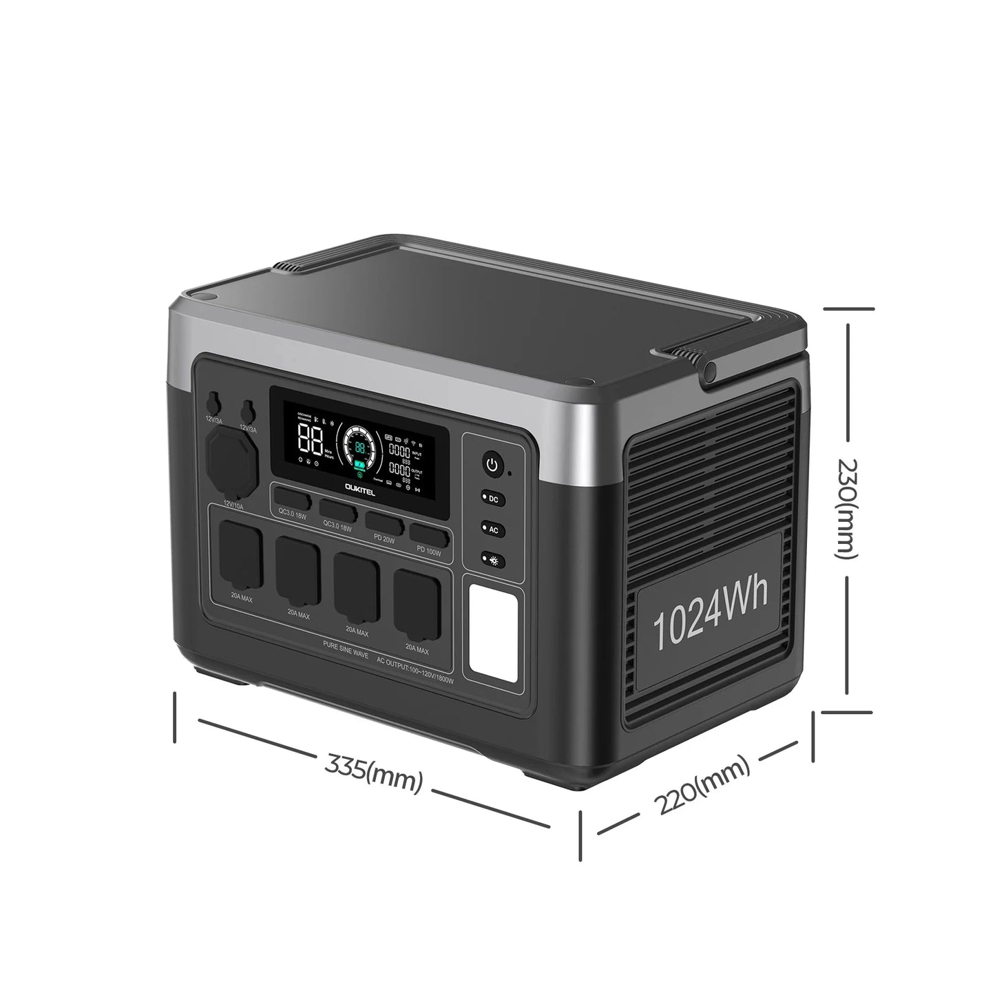 OUKITEL P1000 PLUS Portable Power Station 1800W | 1024Wh LiFePO4 | App Control