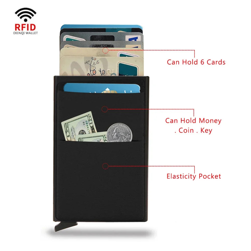 RFID Blocking Slim Metal Card Holder Wallet