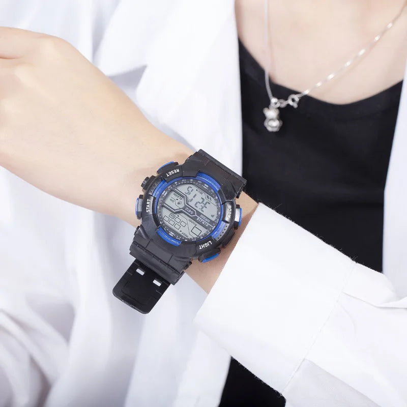 Men's Military Digital LED Sport Watch – Large Screen, Waterproof, Luminous Outdoor Wristwatch