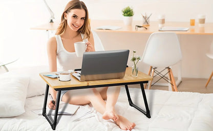 Foldable Laptop & Dining Tray Table – Adjustable Bed & Sofa Notebook Stand