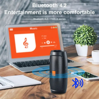 TF USB Bluetooth Portable Speaker – Dual Stereo Subwoofer, FM Radio, Voice Broadcasting