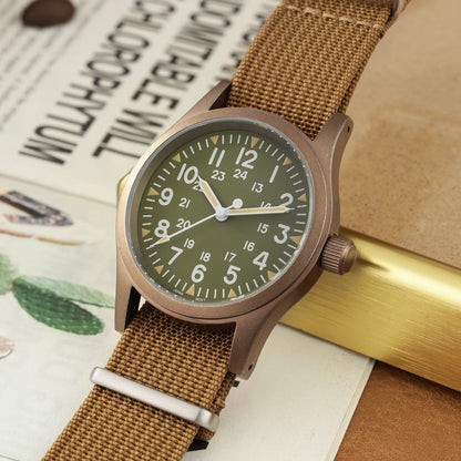 Militado ML05 Vintage Field Watch – 38mm, VH31 Sweep, Sapphire AR Crystal, Luminous