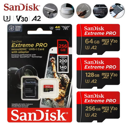 SanDisk Micro SD Card – 32GB to 512GB Class 10 A1 UHS-I