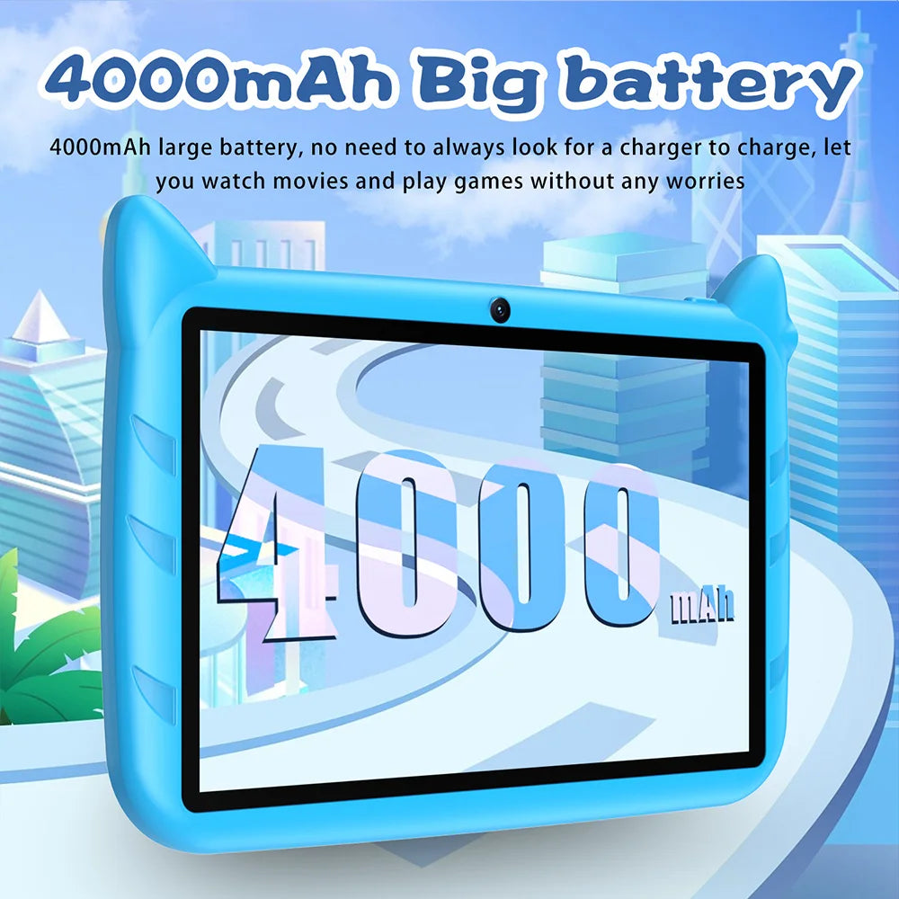 BDF 7" Kids Tablet | Android 13 | 4GB+64GB | 5G WiFi | 4000mAh | Dual Camera | CE FCC RoHS