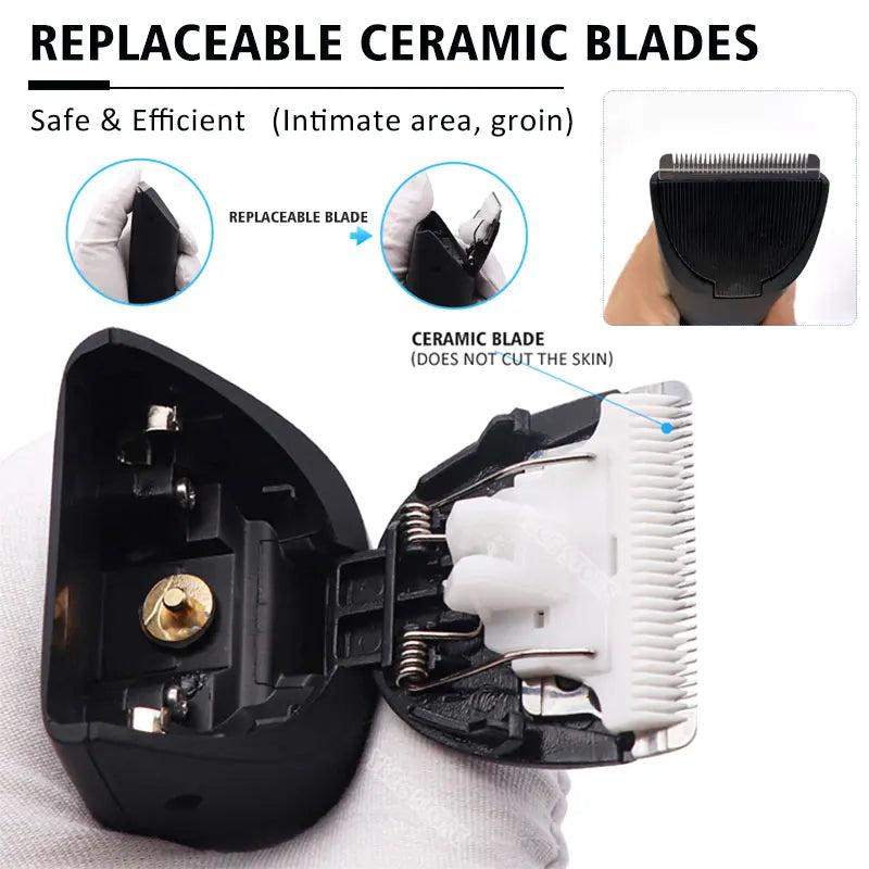 Universal Hair Clipper Replacement Blade – Ceramic & Titanium Cutter Head