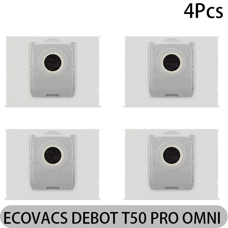 ECOVACS DEEBOT T50 PRO OMNI Replacement Parts | Main Brush, Side Brush, HEPA Filter, Mop, Dust Bag