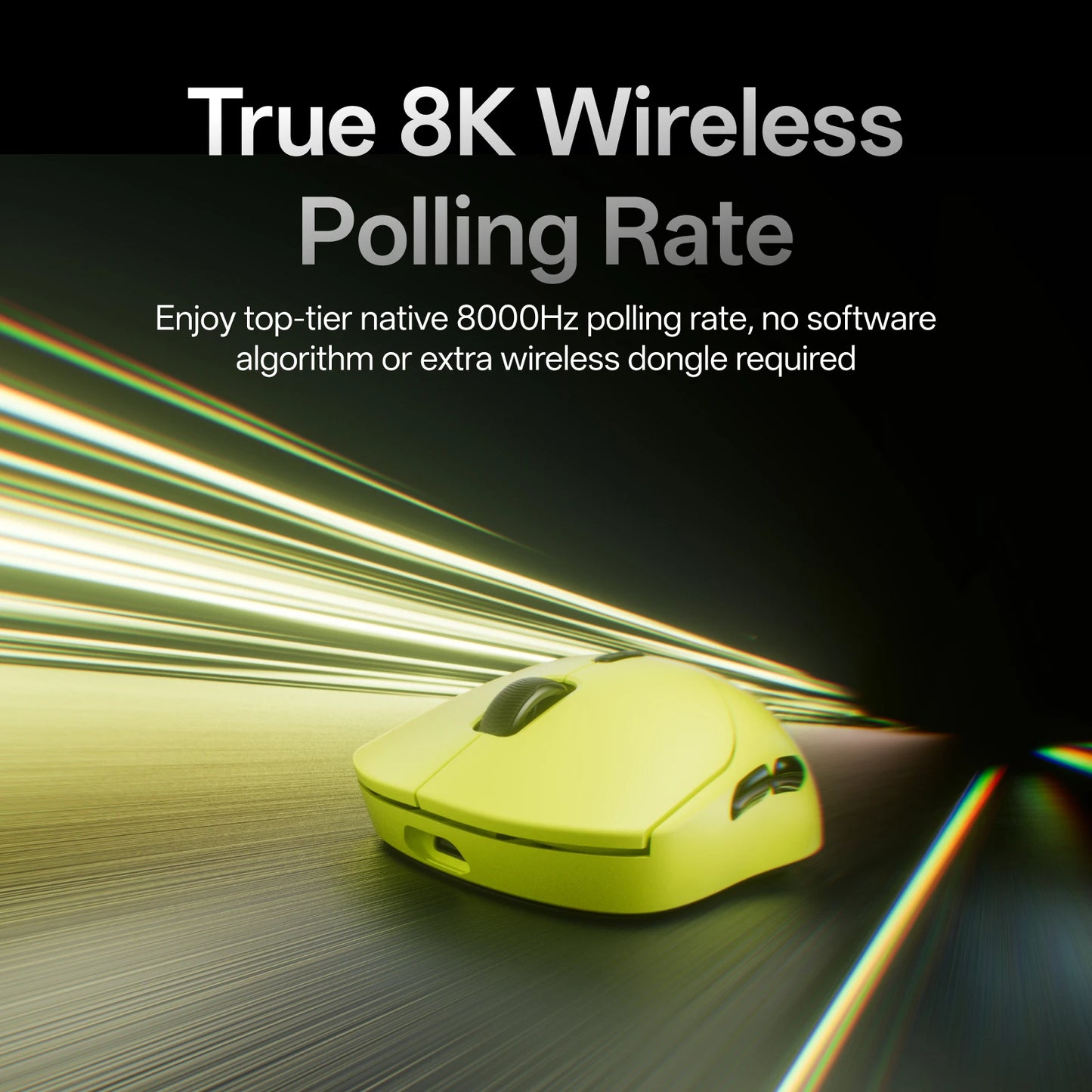 Rapoo Wireless Gaming Mouse – 8KHz Polling, 26000 DPI, 8 Buttons, Rechargeable, for Small/Medium Hands