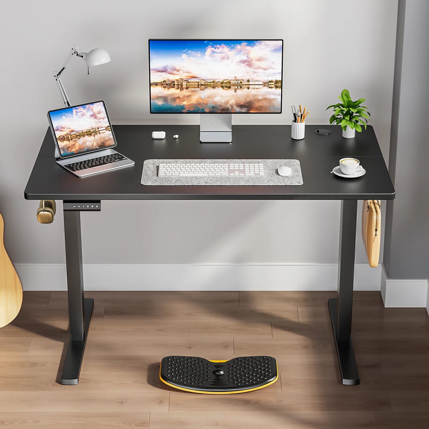 JHK Ergonomic Electric Standing Desk – Large Height Adjustable Home Office & Gaming Desk