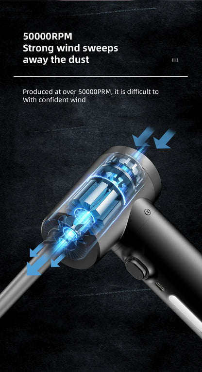 Wireless Air Duster 50000 RPM – USB Compressed Air Blower for PC, Laptop, Keyboard & Camera