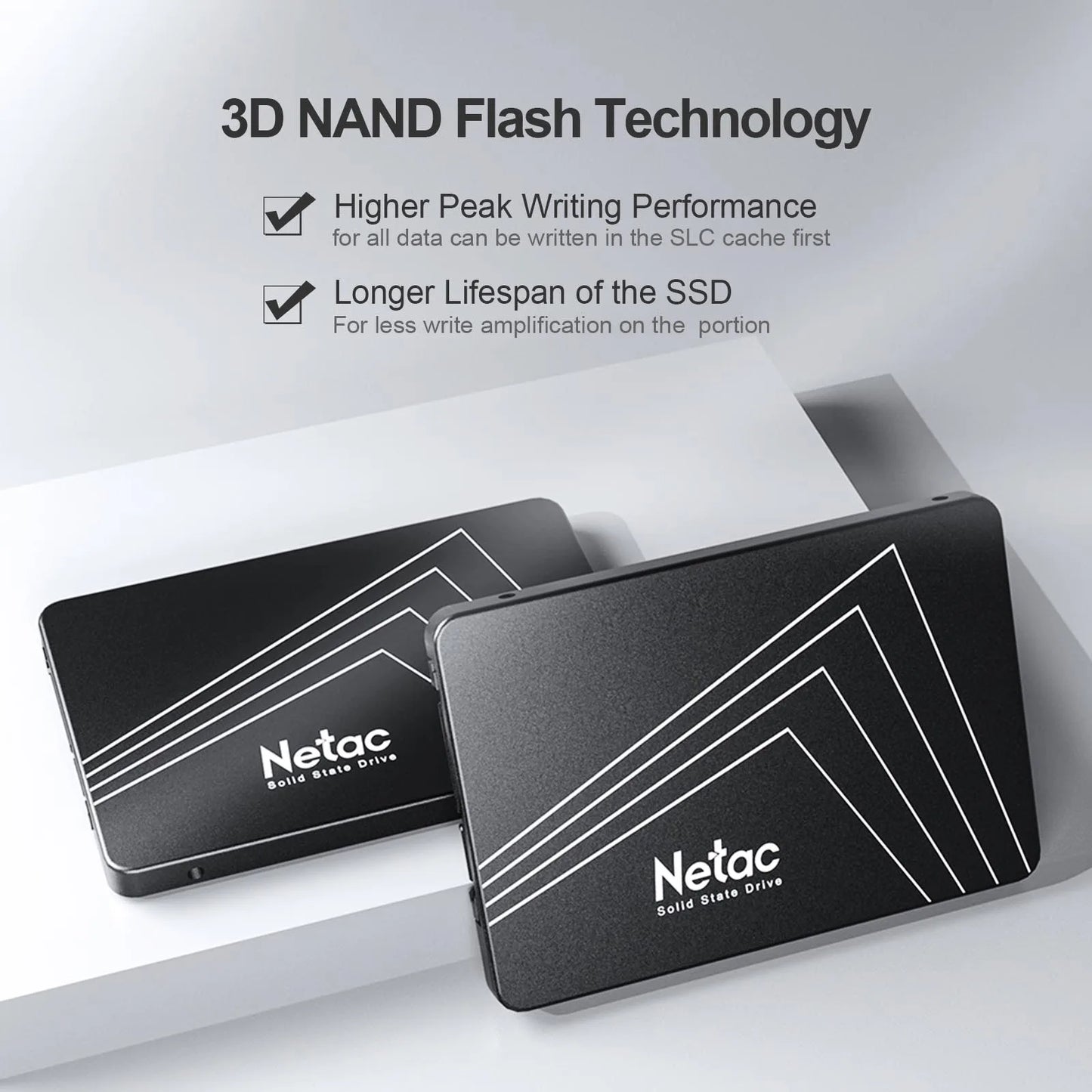 Netac 2.5" SATA3 SSD | 128GB to 4TB | Internal Solid State Drive | Laptop & Desktop Upgrade
