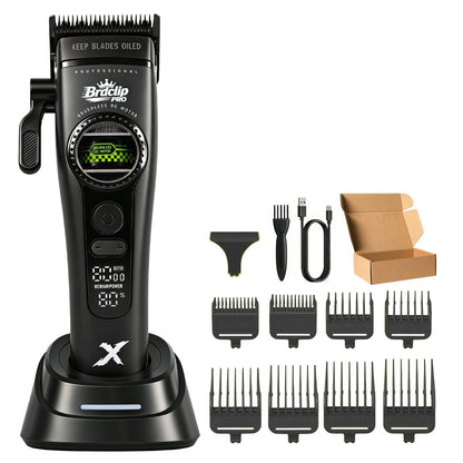 Professional Barber Hair Clipper – 5-Speed, 8000RPM, Brushless Motor, Detachable Blade