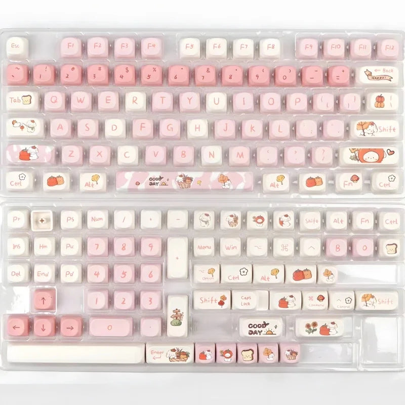 MOA Profile Cute Fall Puppy Gradient Keycap Set – Mechanical Keyboard