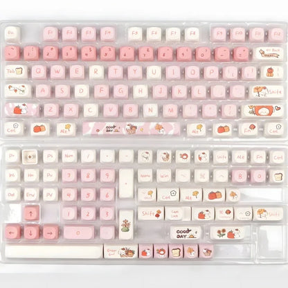 MOA Profile Cute Fall Puppy Gradient Keycap Set – Mechanical Keyboard