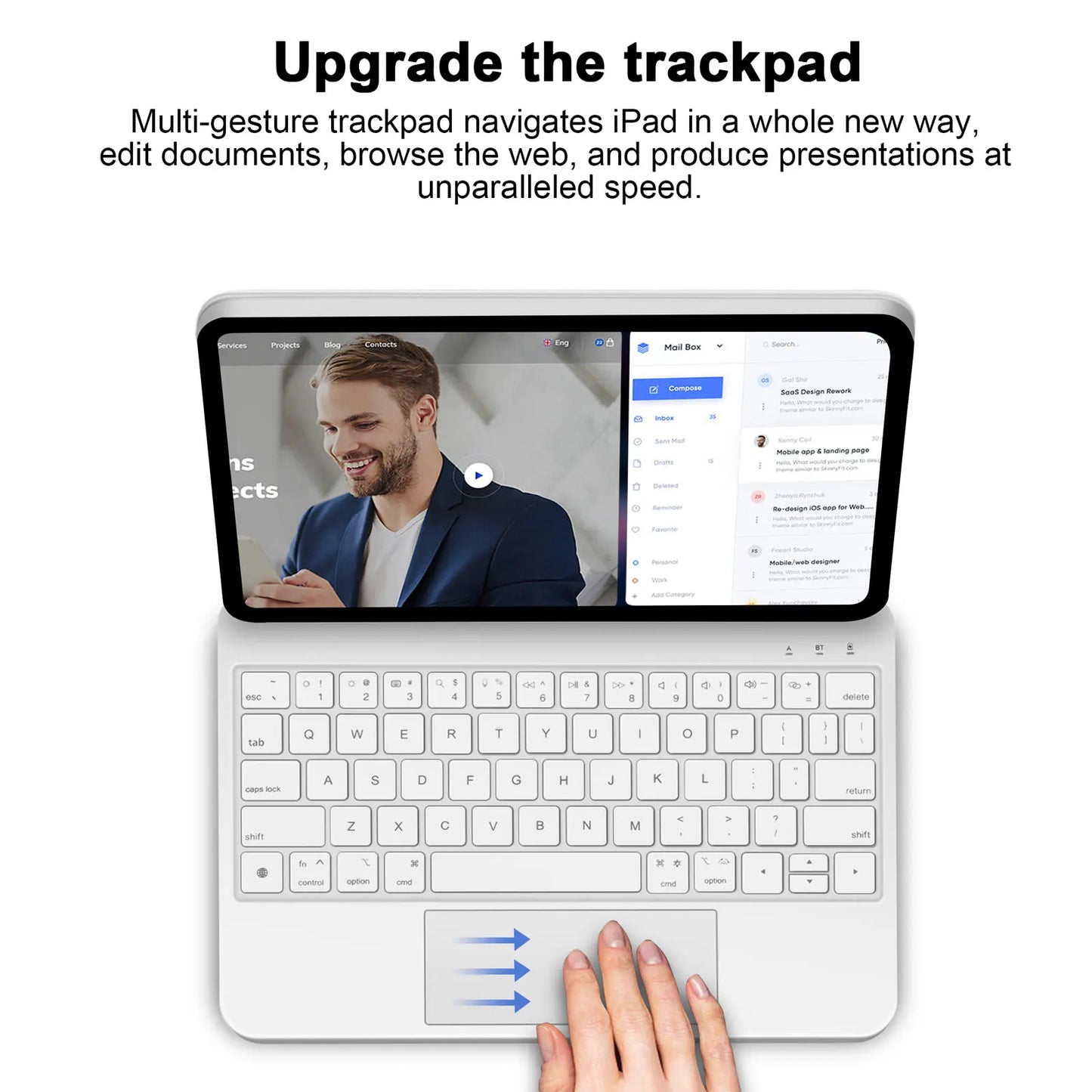 GOOJODOQ Magic Keyboard for iPad Pro 11 2024, Air 4/5/6, Pro 12.9, 10th Gen – Cover Case