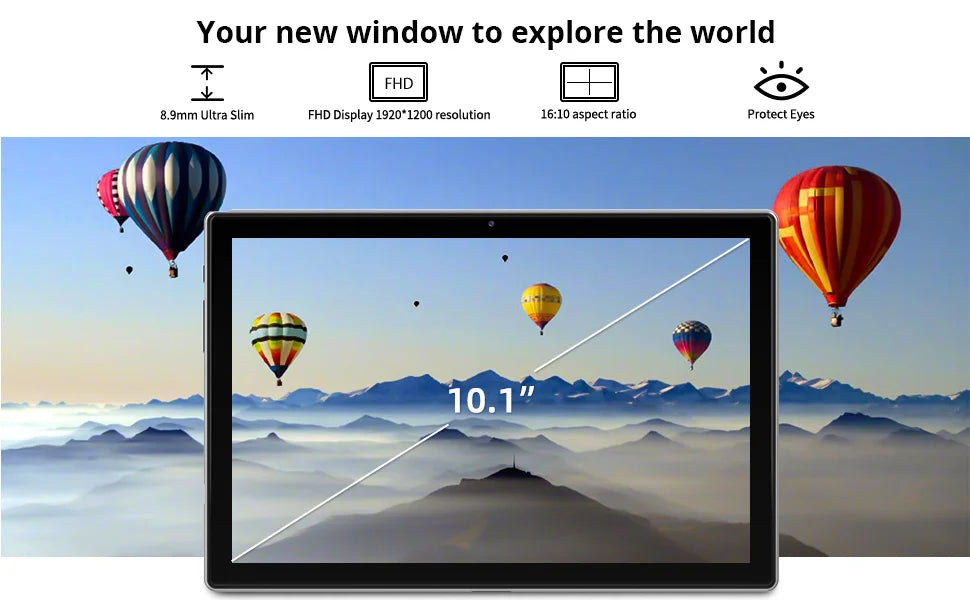 5G WiFi Calling Tablet 10.1" – Dual SIM, 8GB+256GB, Octa Core, 6000mAh, Android 12