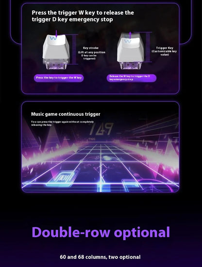 R.E.D. Shopping Aula Win68 HE magnetic switch mini gaming keyboard with RGB backlit and hot-swappable mechanical keys for PC gaming