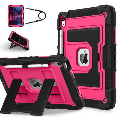 Hybrid 3-Layer Shockproof iPad Case with Shoulder Strap – 11" 2025 / 10.9" 2022