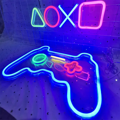 Game Neon Sign Light – USB Powered LED Wall Décor for Gaming Room