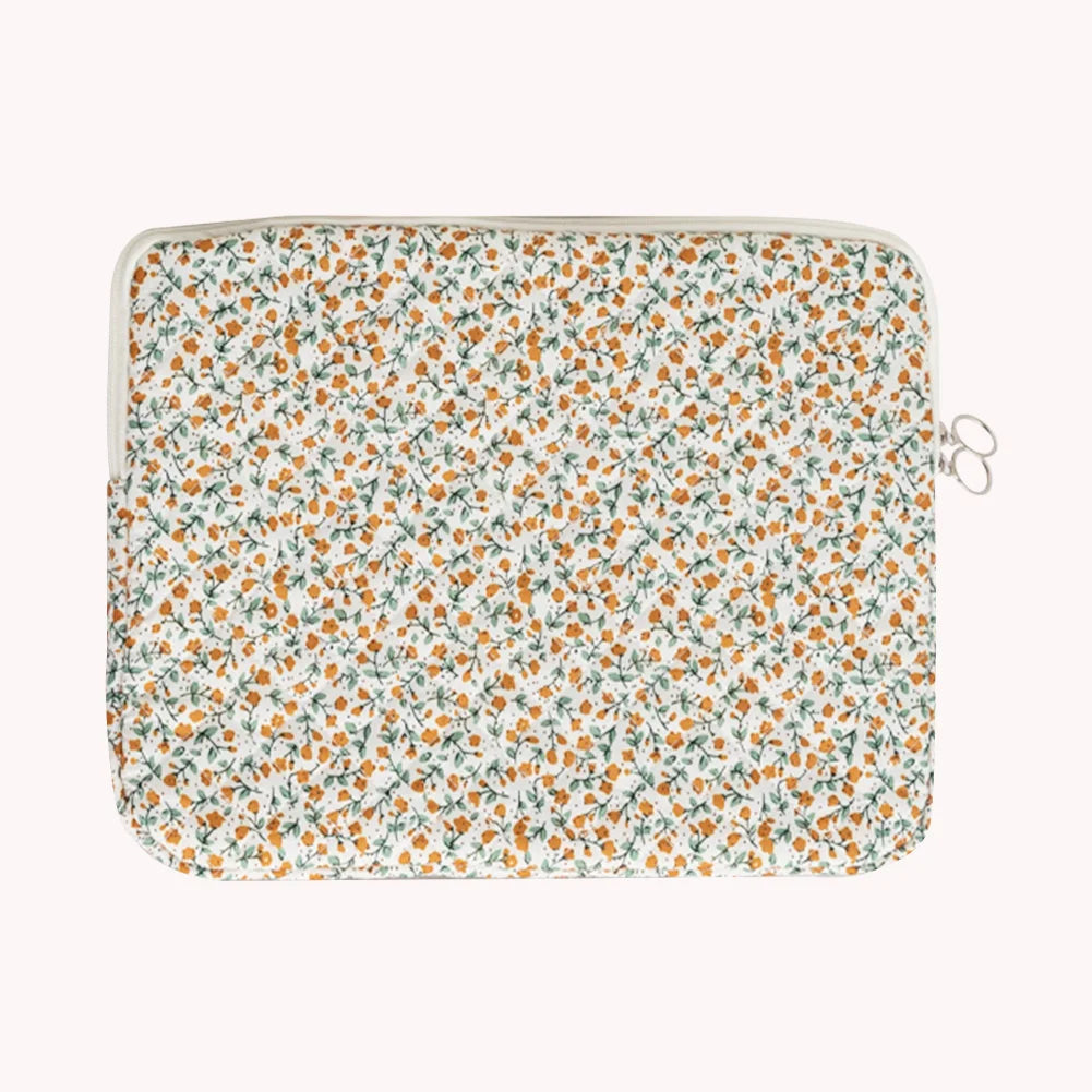 Coquette Floral Laptop Sleeve – 11"/13"/15", Cotton Liner, Carrying Case for Office