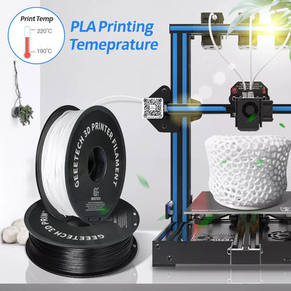 GEEETECH 3D Printer Filament – 10KG Box, 1.75mm Matte / PETG / Silk PLA / TPU / ABS, Safe Materials