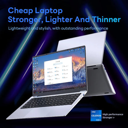 BYONE N7P-N4000 14" Ultraslim Laptop – Intel Celeron N4000, 8GB DDR4, 128GB–1TB SSD, Windows 11