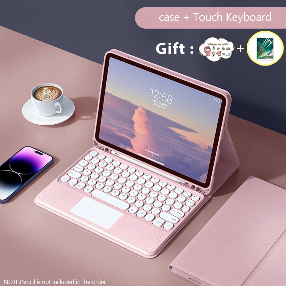Bluetooth Keyboard & Mouse Case for iPad – Pro, Air, 10th Gen, Mini