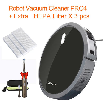 Intelligent Robot Vacuum Cleaner – Large Tank, 5 Modes, 3 Filters, OBS Sensor | Pet Hair & Carpet | Vancostar
