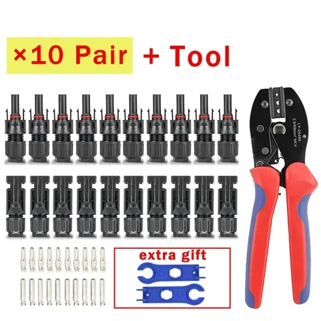 Solar Panel Connector Kit 1000V 30A – PV MC4 Connectors 2.5/4/6mm²