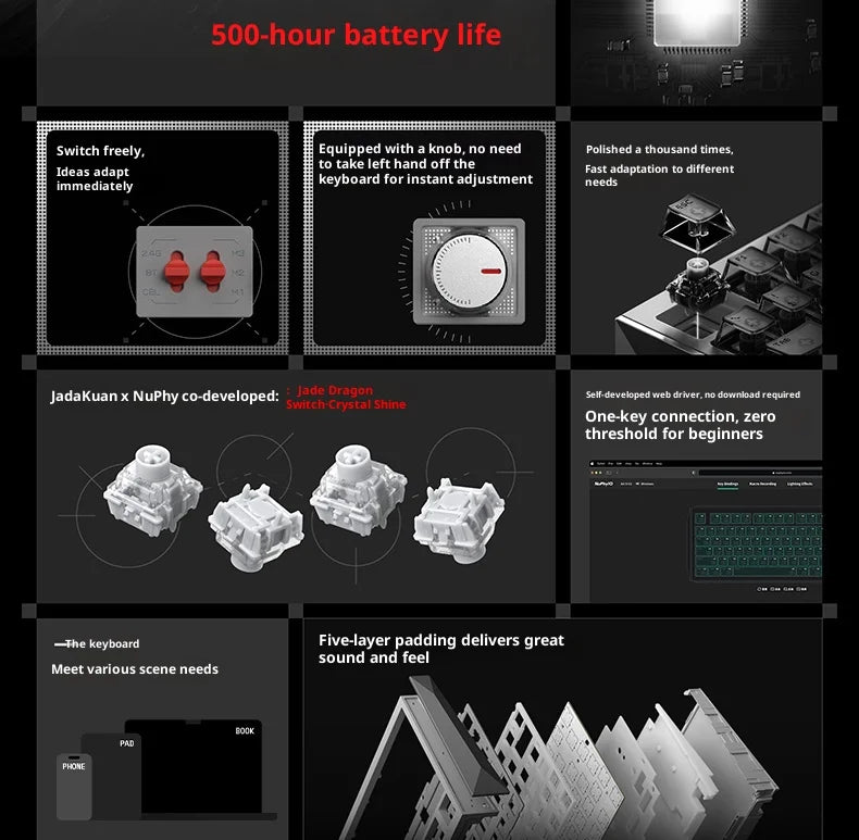 NuPhy WH80 HE Gaming Keyboard | Hall Effect | Rapid Trigger | DKS SOCD | 2.4G BT Wireless