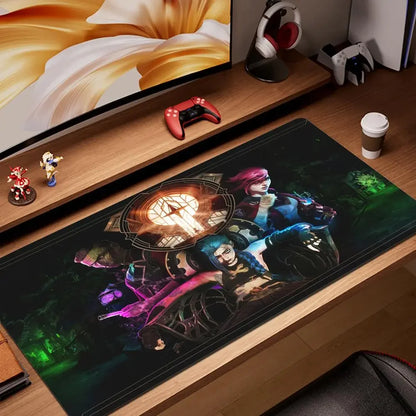 Arcane Jinx League of Legends Large Gaming Mouse Pad — Anime Desk Mat