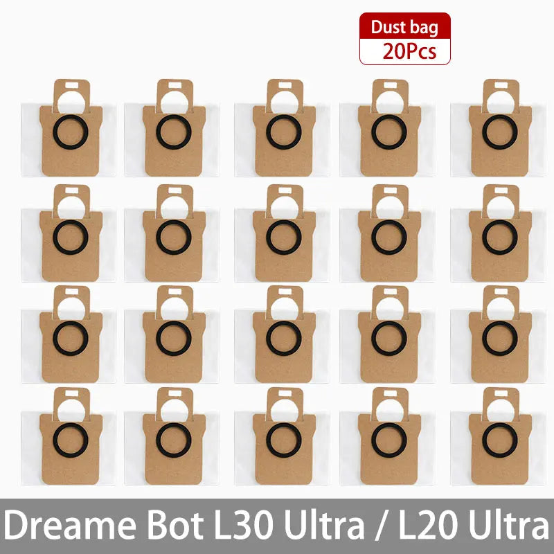 Dreame Bot L30 Ultra / L20 Ultra Replacement Parts | Main Brush, Side Brush, HEPA Filter, Mop, Dust Bag