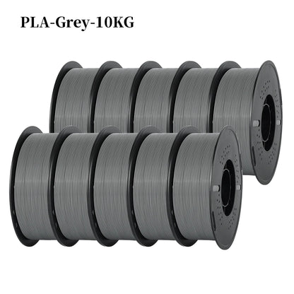 Multicolor PLA 3D Printer Filament – 10KG, 1.75mm, 10 Rolls x 1KG, Free Shipping