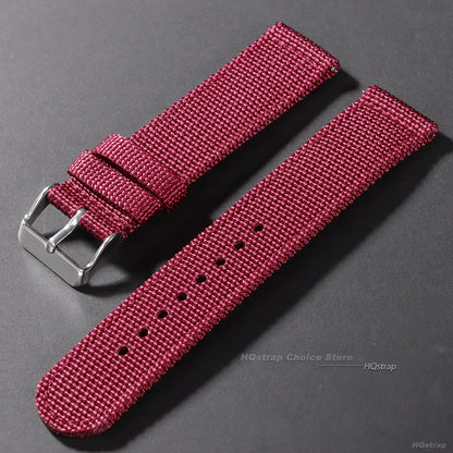 Quick Release Canvas Nylon Watch Strap 18–24mm – Men & Women Replacement Watchband