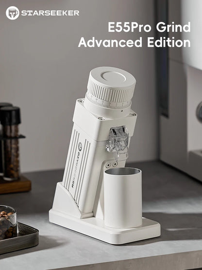 STARSEEKER E55Pro Electric Coffee Grinder – 55MM Titanium Cone Burr, Stepless Adjustment