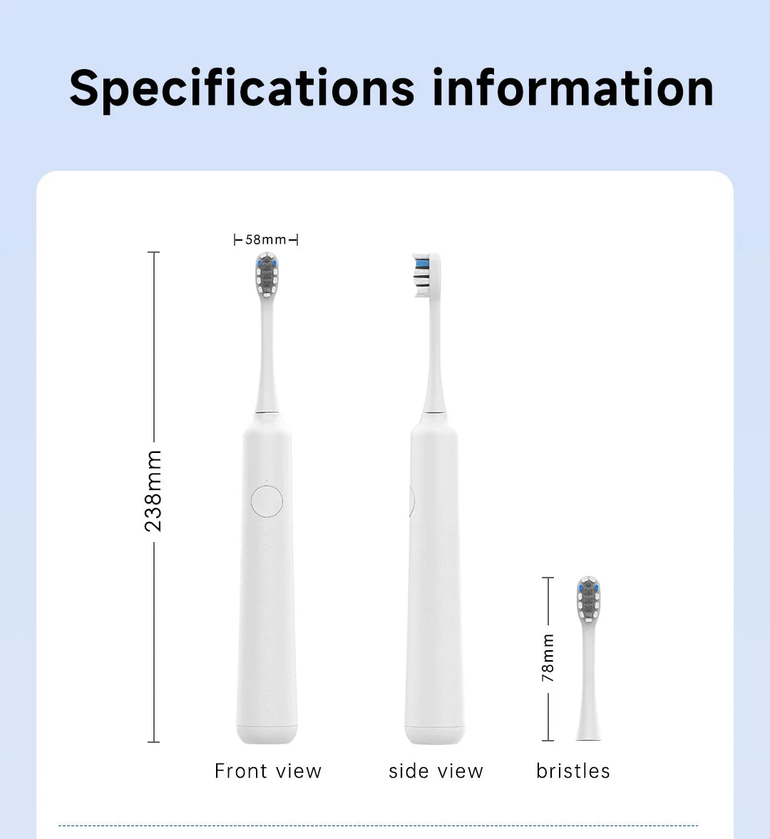 DOCOLAB MT001 Sonic Electric Toothbrush – 3-Speed Rechargeable Whitening Brush