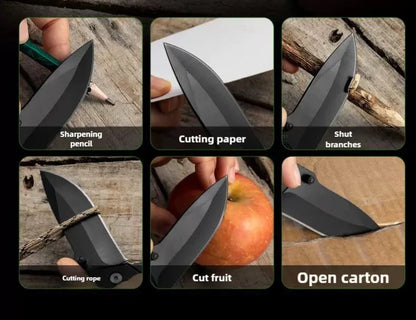 Stainless Steel Folding Pocket Knife with Clip – EDC Camping & Fishing Knife