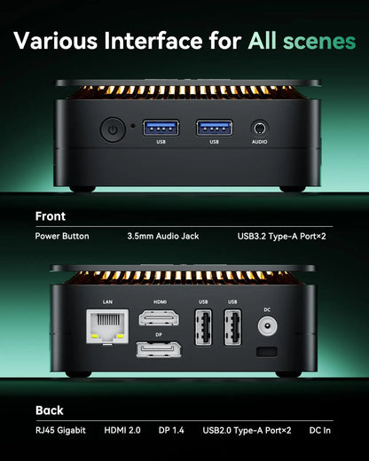 KAMRUI E1 Mini PC – AMD Ryzen 3 3250U, 8GB DDR4, 256GB SSD, Windows 11 Pro, 4K Support