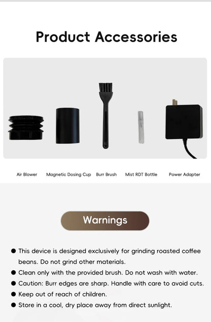 STARSEEKER E55Pro Electric Coffee Grinder – 55MM Titanium Cone Burr, Stepless Adjustment