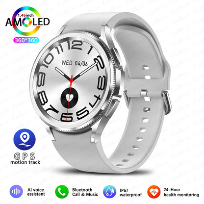 2025 Smart Watch 6 – AMOLED HD Screen, 100+ Sport Modes, IP68 Waterproof, Android & iOS