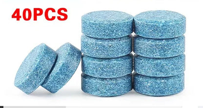 Car Windscreen Cleaner Effervescent Tablets | Concentrated Solid Wiper Fluid Detergent, Auto Glass Cleaning