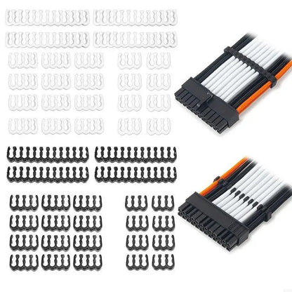 R.E.D. Shopping B9HD PP cable management tools and wire combs for PSU cable extensions, in various sizes for computer wiring.
